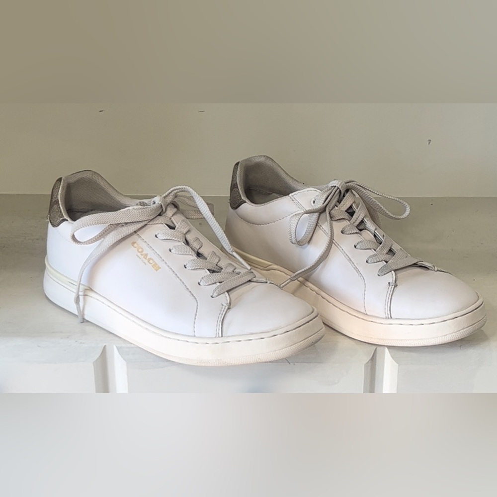 Coach Women’s Clip Leather Low Top Sneakers Size 8 - Picture 4 of 11